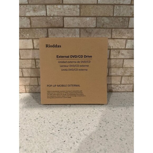 Rioddas External DVD/CD Drive USB 3.0 +/-RW Compatible with Windows & MAC BT638 - Picture 1 of 2